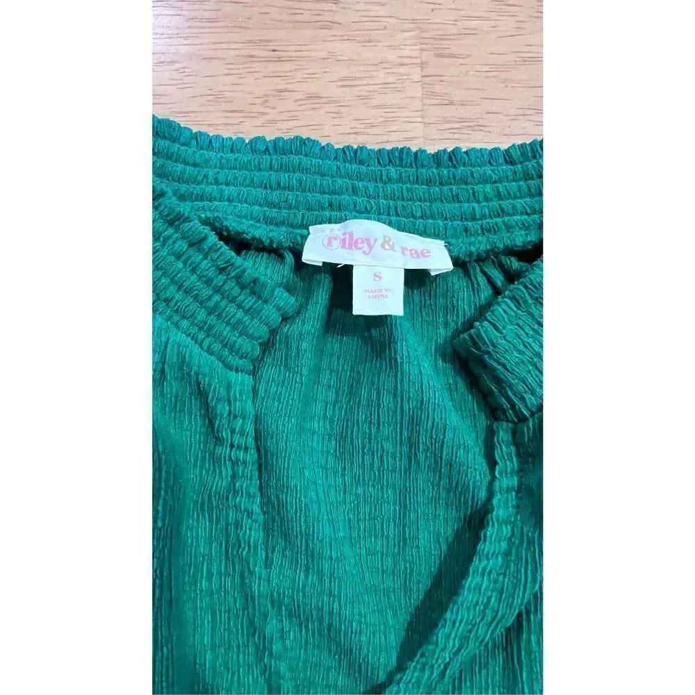 RILEY & RAE GREEN GAUZE BLOUSE WOMEN'S SIZE S NEW P1-151 - Picture 5 of 11